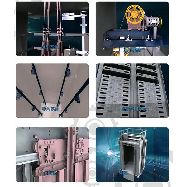 電梯安裝虛擬仿真實(shí)訓(xùn)裝置(圖1) 電梯裝配虛擬擬真實(shí)驗(yàn)裝置,管路串并聯(lián)實(shí)驗(yàn)臺(tái)